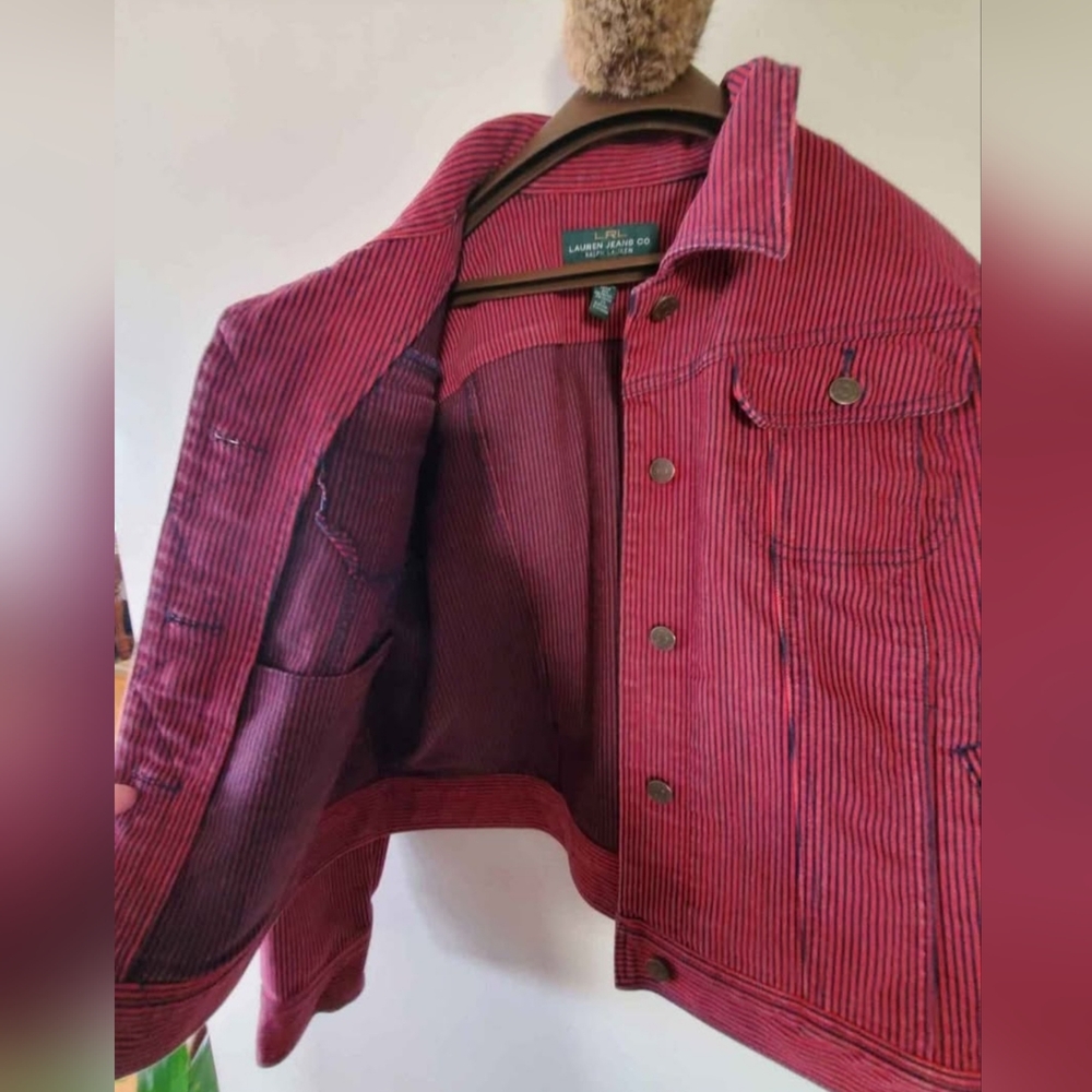 Red Striped Womens Jacket